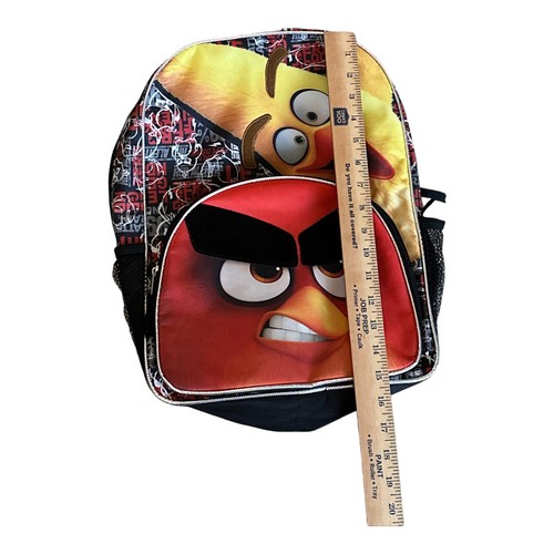 Angry Birds Backpack Large Full Size SCHOOL Red Yellow Book Bag 2016 16” - Picture 2 of 7