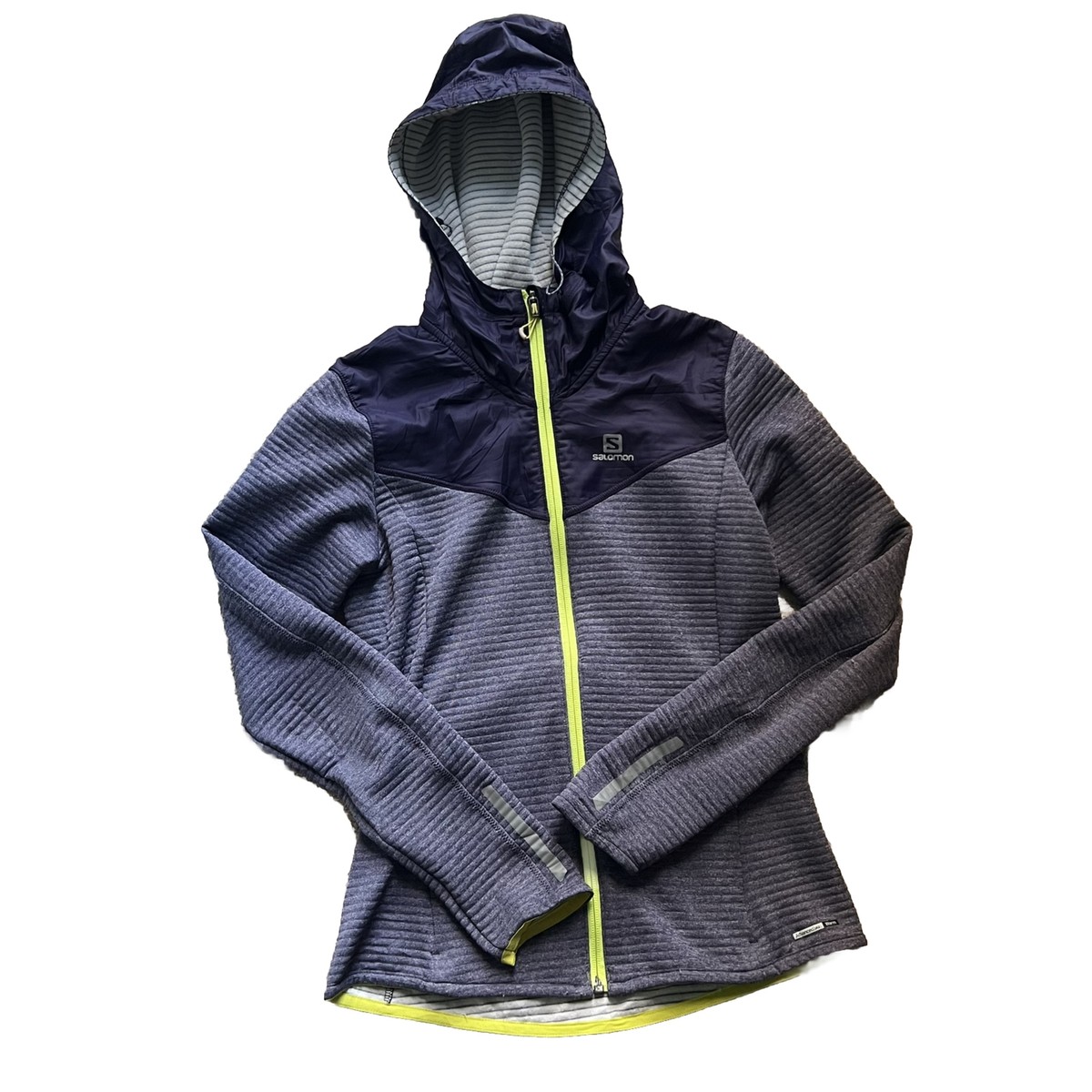 Salomon Womens Advanced Skin Warm Full Zip Hooded Mid Layer Jacket 