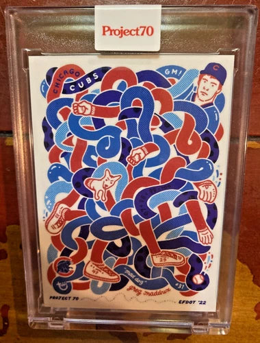 2021 Topps Project 70 Greg Maddux Art by Efdot Encapsulated #789 Low PR 789 Cubs