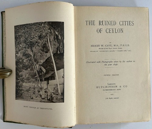 The Ruined Cities of Ceylon: Henry W. cave - Foto 2 di 4