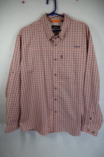 Orvis Men's Fishing Shirt Long Sleeve Vented Roll Tab Sleeve Shirt Size XL - Picture 5 of 9