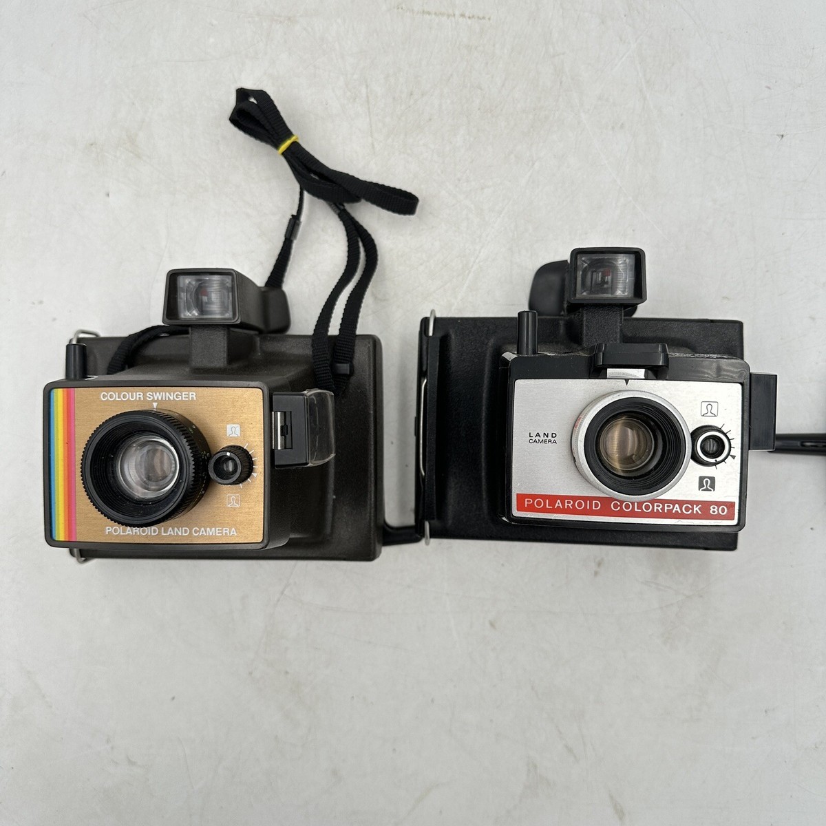 2x Vintage Polaroid Instant Cameras Colorpack 80 Land Camera Untested PROP