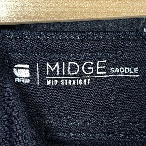 G-Star Raw Womens Midge Saddle Denim Jeans W24 L32 Low Rise Mid Straight Fit - Picture 11 of 21