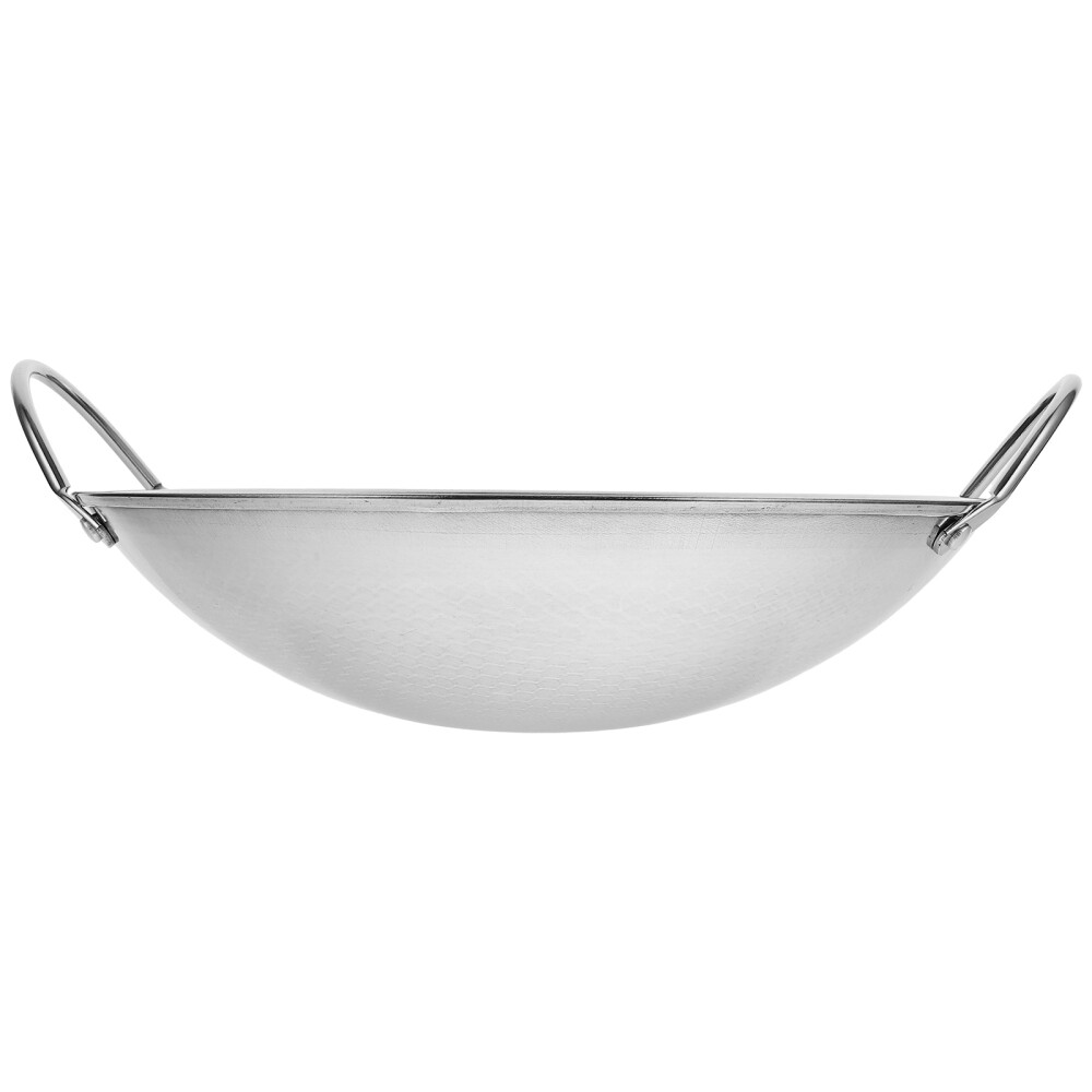 Stainless Steel Wok Pan for Induction Cooking Flat Bottom Saute Pan