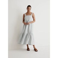 NWT Madewell Cicely Tiered Midi Dress in Patchwork Sz 10