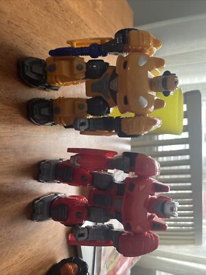 2 HAP-P-KID Robot Toys   7'' Tall Vintage