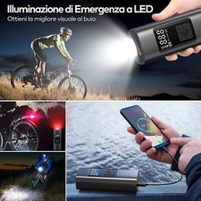 Mini Compressore Ad Aria Portatile Gonfiatore Ricaricabile Display LED Moto Auto - Miniatura 1