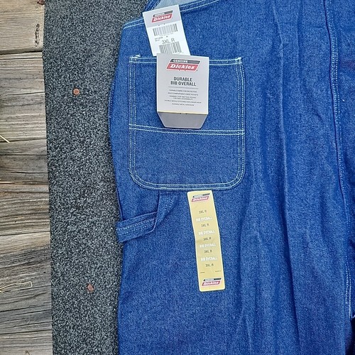 Bib Overalls DICKIES Mens Size 3XL R Adjustable Straps Denim Blue NWT - Picture 7 of 9