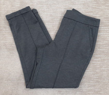 Nine West Womens Sz 10 Gray Tapered Fit Knit Pants Cuffed Pockets Stretch Casual
