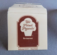 Matchbook Cover - The Proud Popover Restaurant