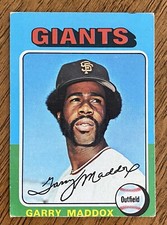 1975 Topps Baseball Mini GARRY MADDOX #240 Giants