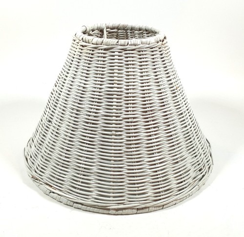 Paralume vintage anni 70 WICKER Boho Cottagecore fattoria - Foto 2 di 6