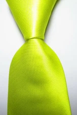 New Classic Checks Light Green JACQUARD WOVEN Silk Men's Tie Necktie