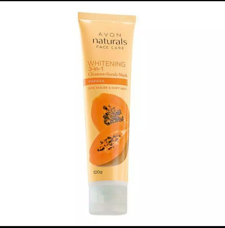AVON NATURALS FACE CARE WHITENING 3 IN 1 CLEANSER SCRUB MASK