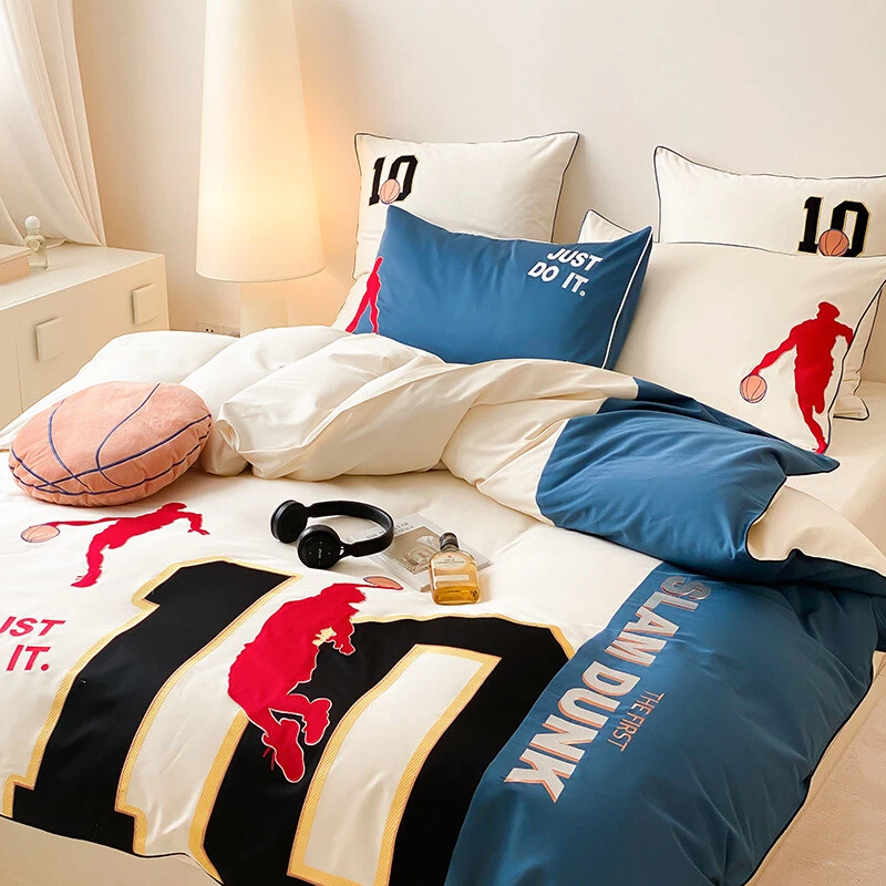 Blue Basketball Boys Room  Duvet Cover Sport Bedding - Image 2 of 4