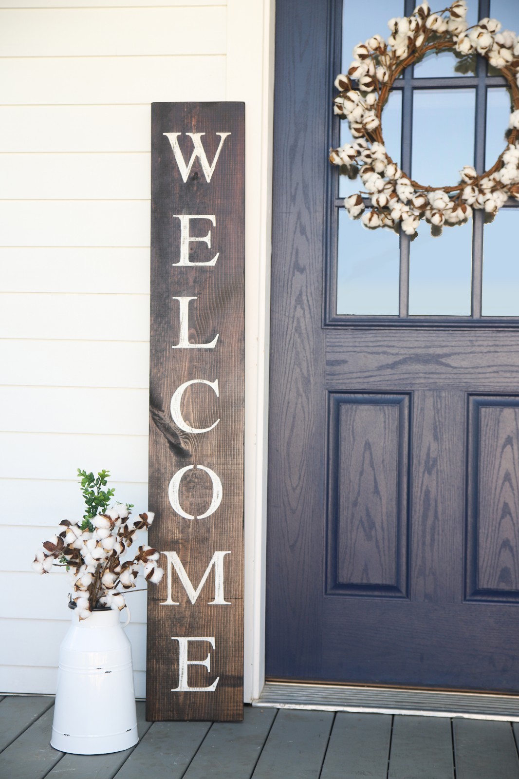 Welcome Sign, Vertical welcome sign, front porch, rustic welcome sign ...