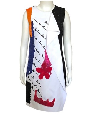 oscar de la renta black and white dress