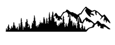 Tree Mountain Forest Vinyl Sticker For Car Truck SUV RV Trailer Body Side Decal