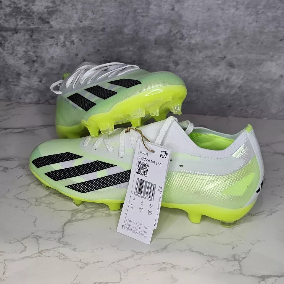 Adidas X Crazyfast .2 FG Lime Green Black White Football