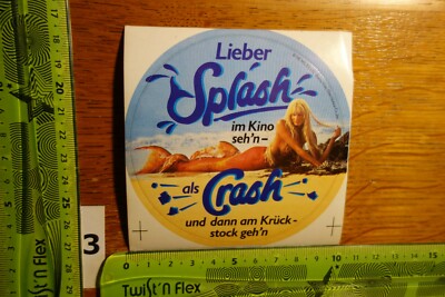 Alter Aufkleber Bühne Kino Film SPLASH Buena Vista Distribution