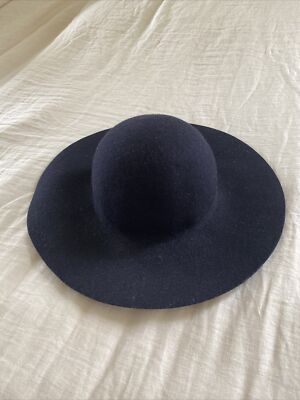 $69.5 JCREW Floppy 100% Woo Felt Hat c9062 Size S-M Navy  display picture 1