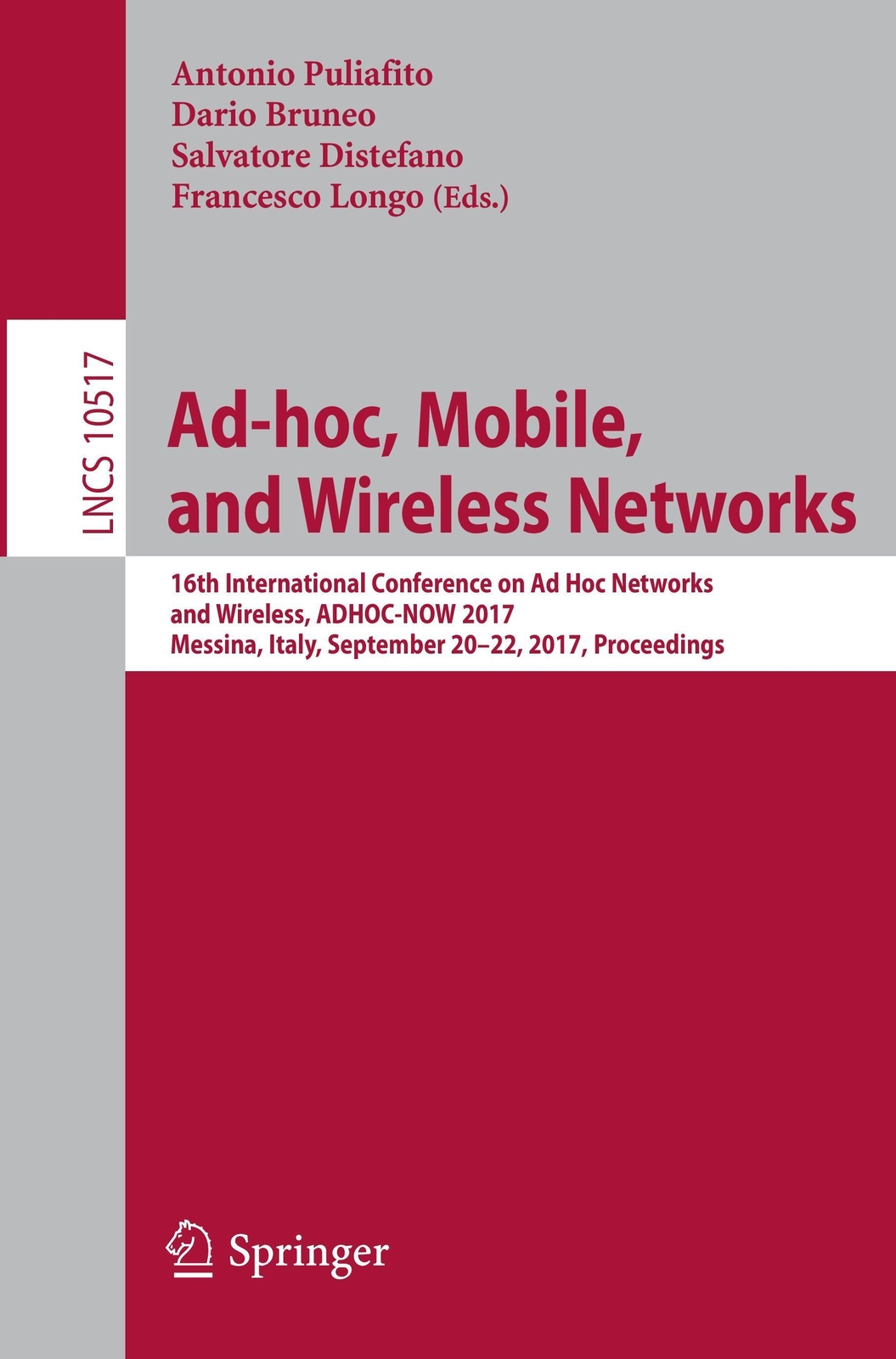 Thumbnail - Antonio Puliafito (u. A.) | Ad-hoc, Mobile, And Wireless Networks |