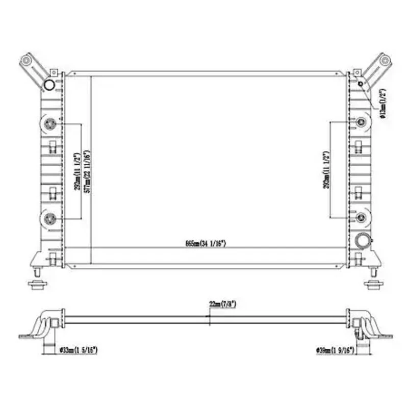Radiador Carquest Premium 813301 para Chevrolet Silverado 2500HD 3500HD ('11-'19) Foto 2 de 4