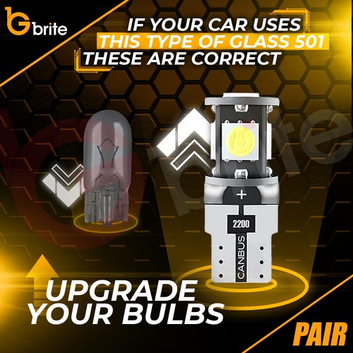 2x PLACA NÚMERO T10 5 SMD LED SUPER BRILLANTES PARA ADAPTARSE AL SUBARU IMPREZA BLANCO - Imagen 4 de 7