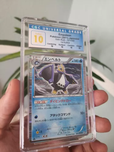 (POP 1) CGC 10 PERFECT Empoleon 021/069 Dark Rush Holo 1ED Japanese Pokemon