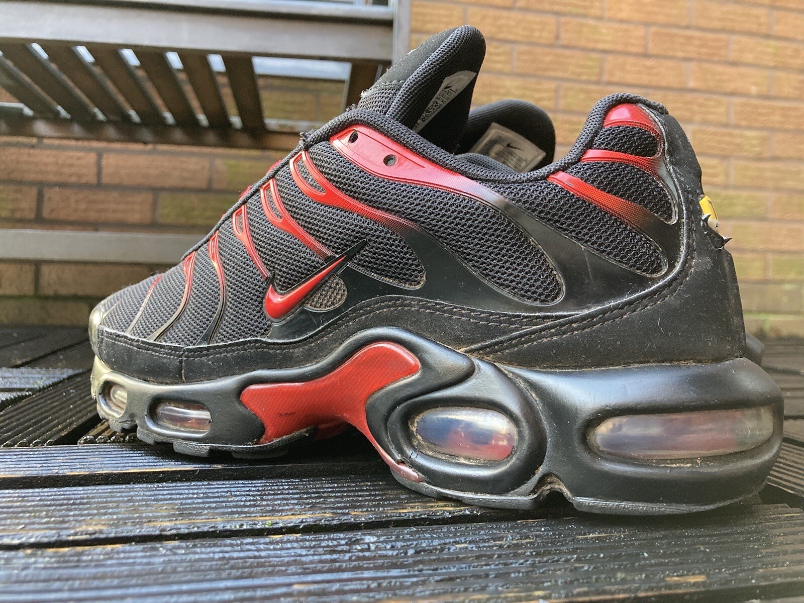 Nike Air Max Tn Trainers Size 10 Red Gym Kick Run Work Builder Walks Parks Brick eBay