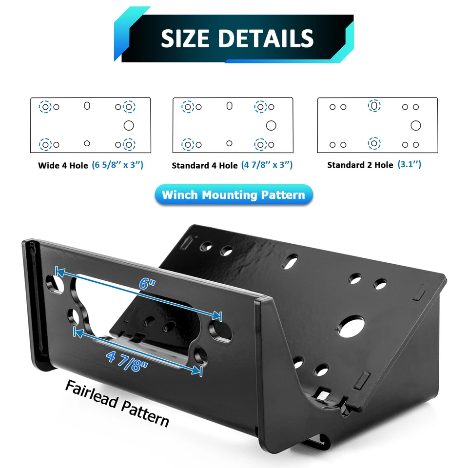 Soporte de montaje de cabrestante de acero WSAYS UTV para Kawasaki Teryx/4 750 800 2012-2025 Foto 3 de 4