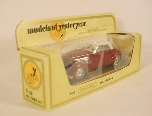 MATCHBOX MODELS OF YESTERYEAR PLUM 1937 CORD 812 Y-18-A5 - Picture 2 of 3