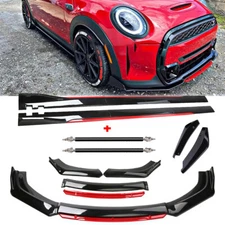 For Mini Cooper Countryman Front Bumper Lip Spoiler Splitter Side Skirt Body Kit
