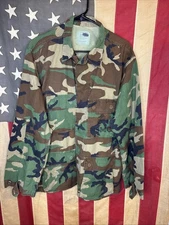 Large Regular - USMC Marine Corps Woodland Camo BDU Top Coat B694