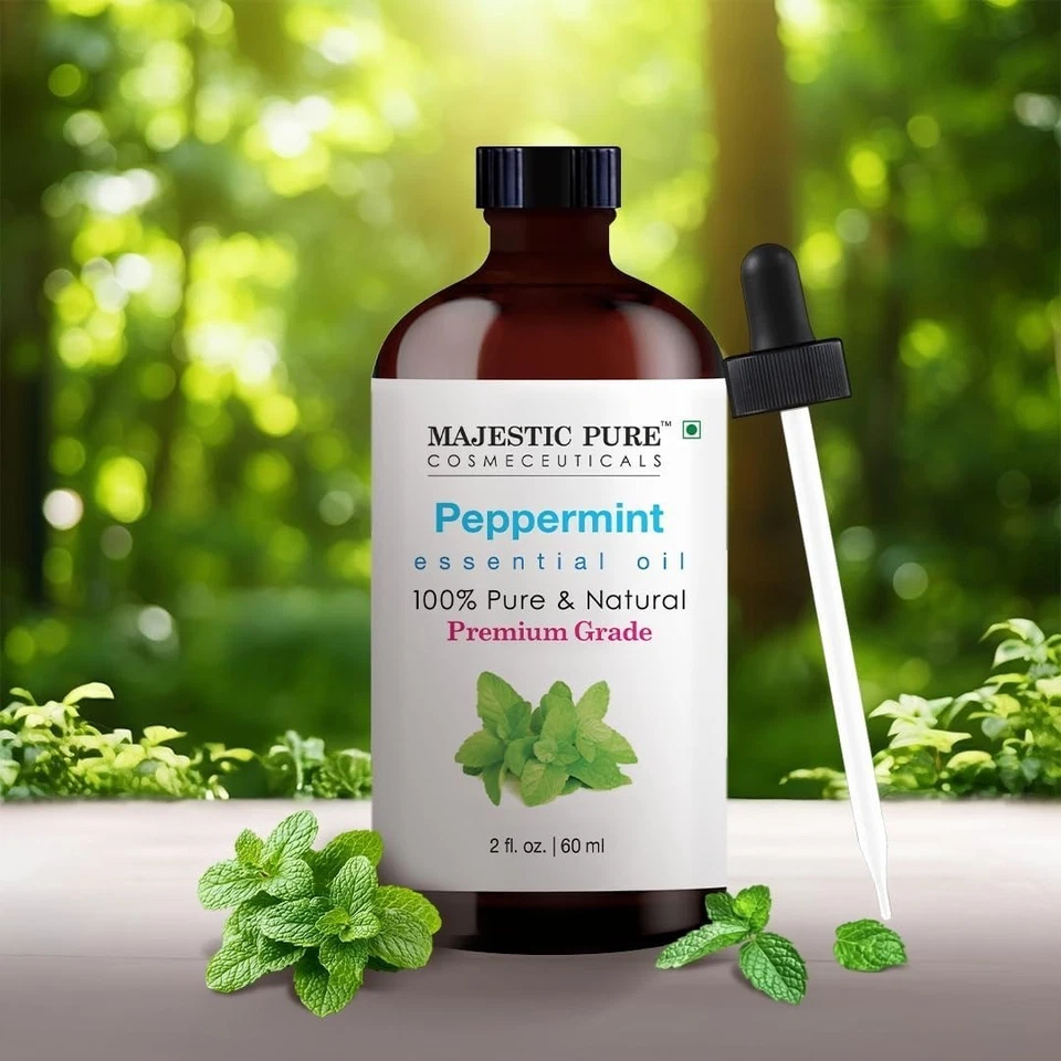 Huile essentielle Menthe poivrée Majestic Pure 60 ml compte-gouttes - Photo 2/4