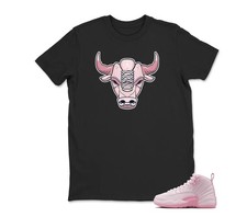 Shirt to match jd 12 Pearl Pink Retro  AIR jd 12 BLACK/WHITE