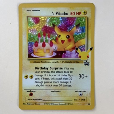 ポケモンカードゲーム Pikachu Birthday Suprise Pokémon Celebrations Classic Collection Birthday Surprise Pikachu