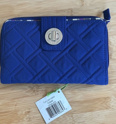 Vera Bradley Turn Lock Wallet - Cobolt Blue - NEW - NWT