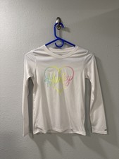 HURLEY Youth Girls 10/12 UPF 50 H2O Dri Fit Long Sleeve Swim Top Sun Protection