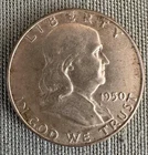 1950 P Franklin Half Dollar * Silver Coin * Circulated * Ungraded