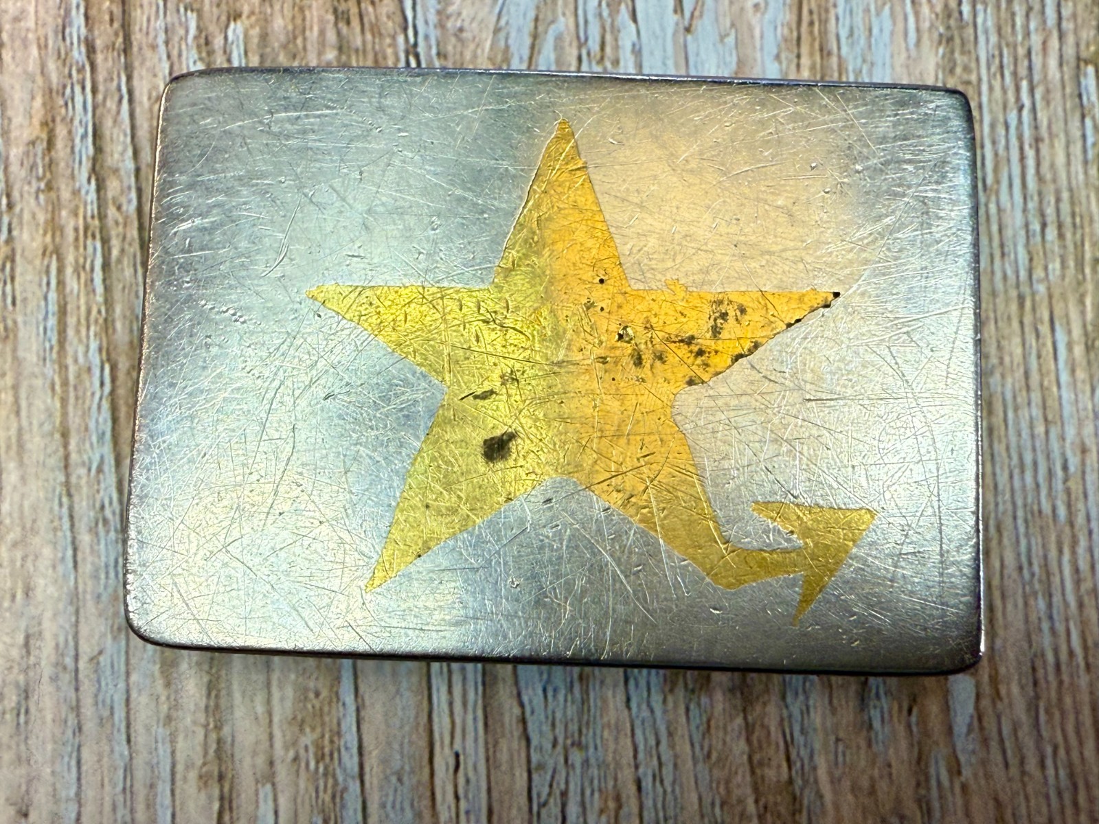 Gold Star / Arrow Artisan Made Rectangular Emblem… - image 17