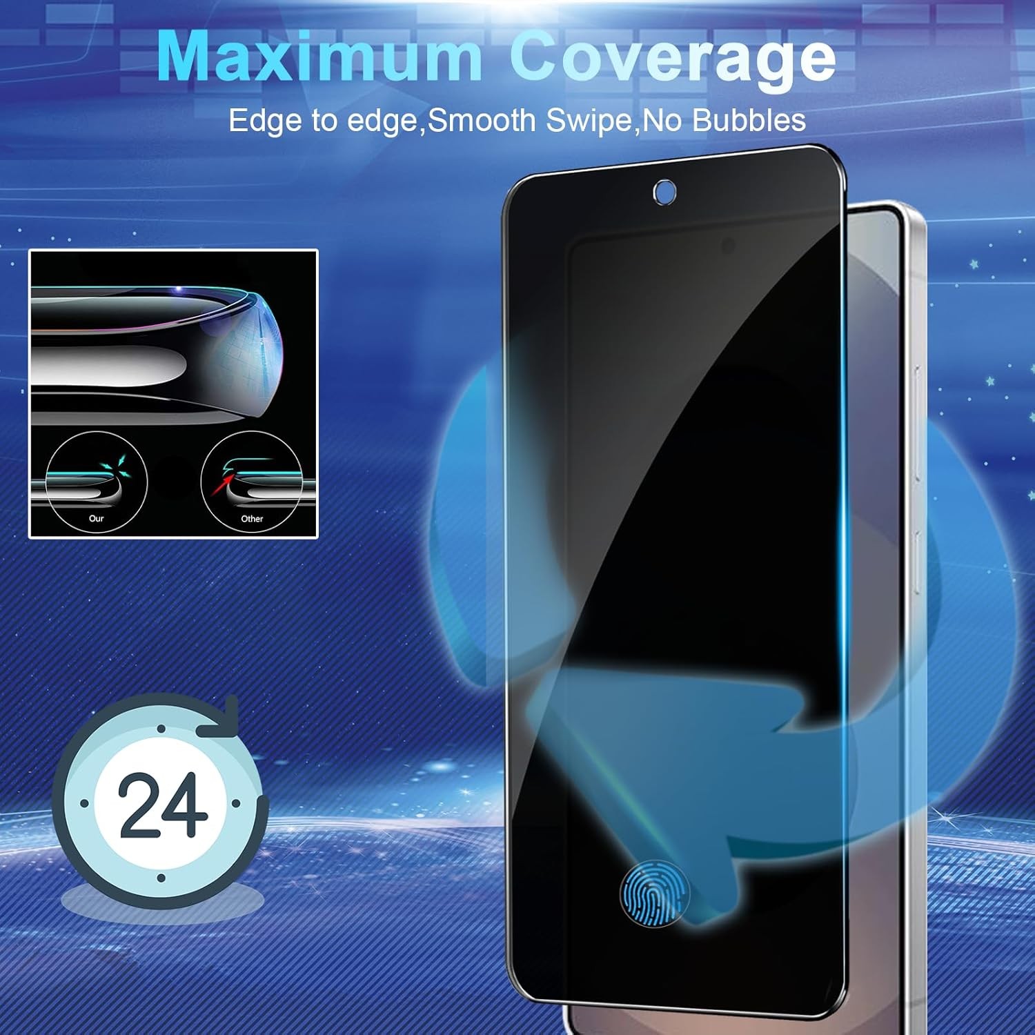 [2+2 Pack] Privacy for Galaxy S25 Ultra-6.8 Inch, s25ultra-privacy-fkDAMN65RH 