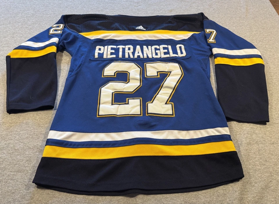 Camiseta deportiva de hockey auténtica grande XL Adidas St. Louis Blues Alex PIETRANGELO para niños Foto 2 de 4