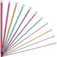 Aeelike Tunisian Crochet Hooks Set, Multicolor 11pcs 2Mm To 8Mm, Color D 