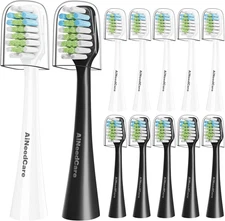 12 Pack Toothbrush Replacement Heads Only for Aquasonic Duo Series ... Fast Ship