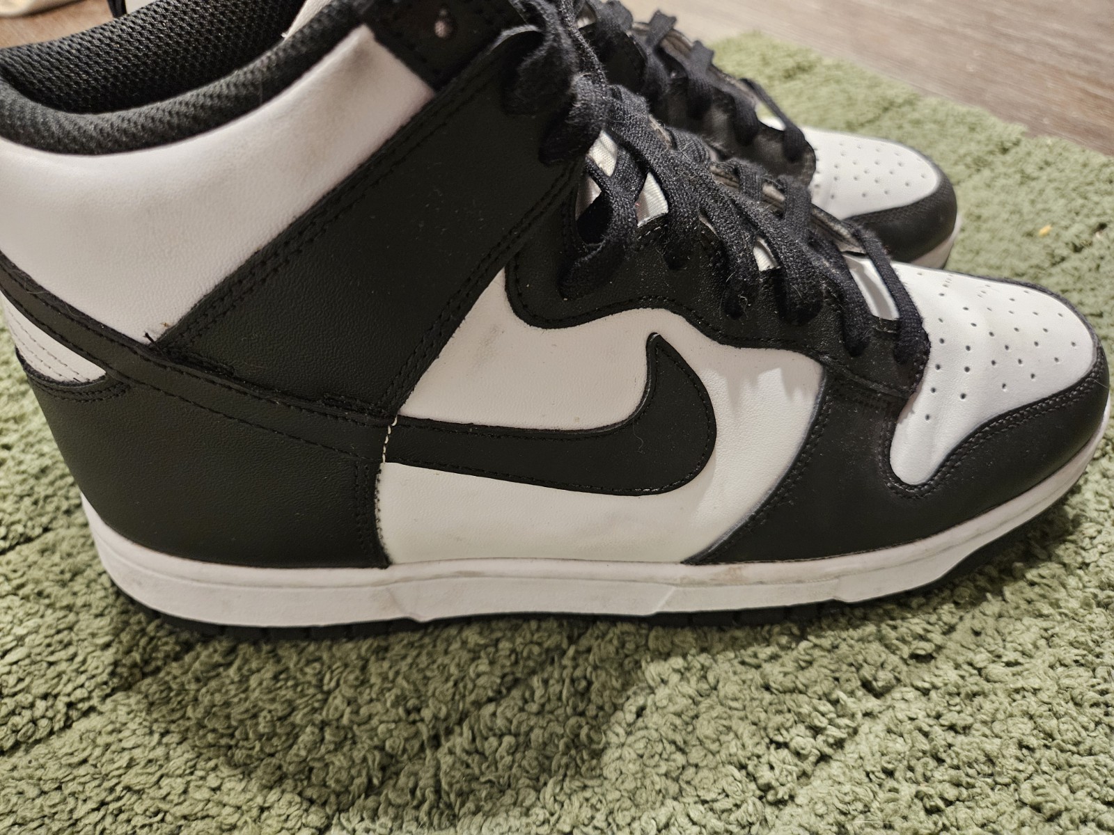 Nike Dunk High Retro Sneakers University Black/White, Size 11