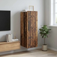 Wandschrank 33 X 34,5 X 93,5 Cm Holzwerkstoff Altholz