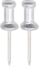 ADVANTUS Aluminum Head Push Pins, Steel 5/8-Inch 5/8 Inch Pack of 2 , Silver