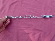 1965-66 Chevy Bel Air Quarter Panel Emblem Script Nice 4497068 1965-66 Chevy Bel Air Quarter Panel Emblem Script Nice 4497068