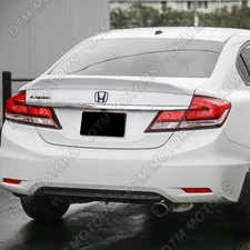 For 12-15 Honda Civic Sedan AR-Style Pearl White Rear Trunk Spoiler Wing W-Power